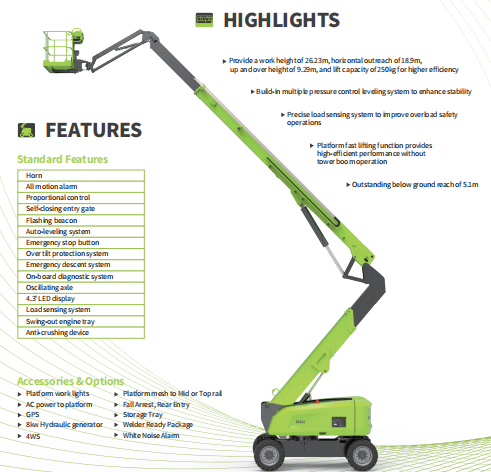 ZoomlionArticulating Boom Lift ZA24J